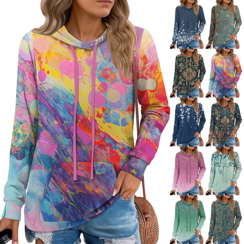 Womens Pullover Hoodies Teen Girls Fashion Hooded Sweatshirt Womans Fall Tunic Top