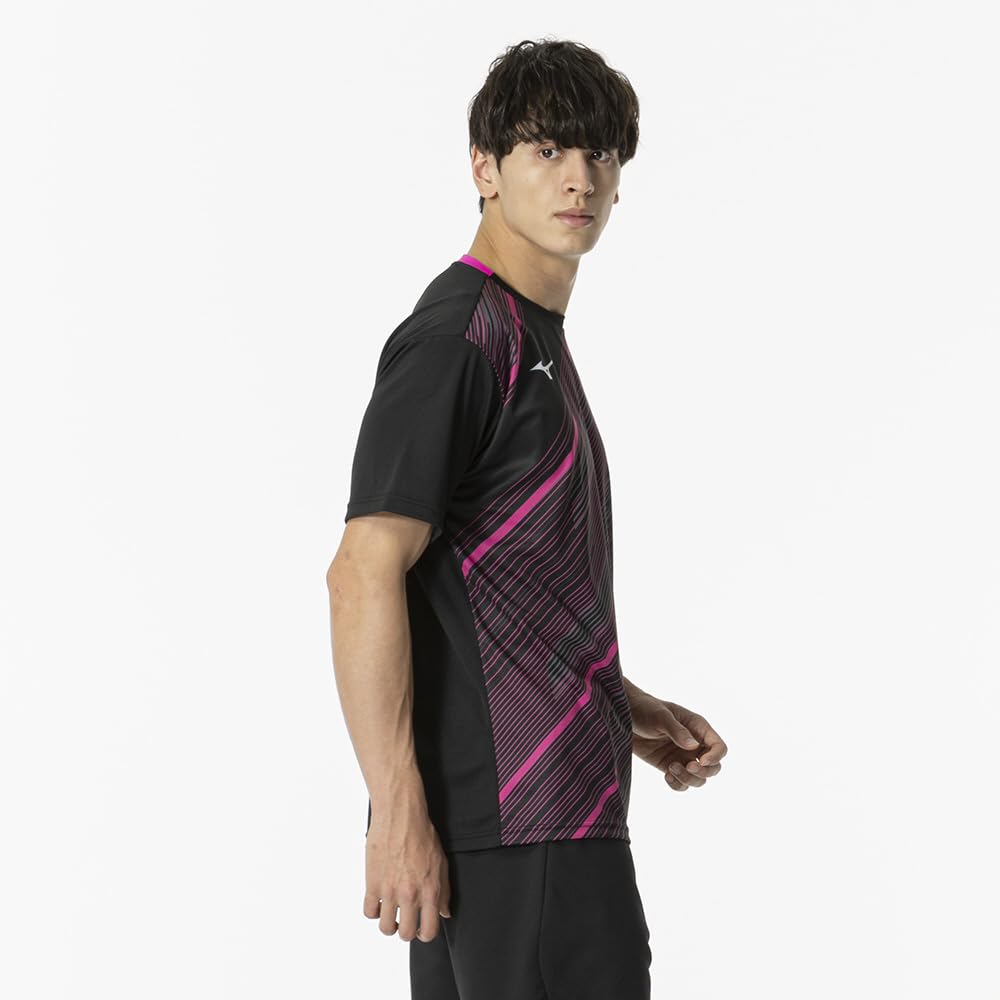 Game Short Dynamotion Officially Approved by the Japan Badminton Size 62JAB029 Tennis/Badminton Shirt, Sleeve, Moisture-Wicking, Quick-Drying, Fit,