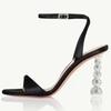 Fashion New Sweet Rhinestone 9.5cm Strange Style Heel Sandals Summer Elegant Banquet Wedding Brides Bridesmaids Women's Slippers 34-43