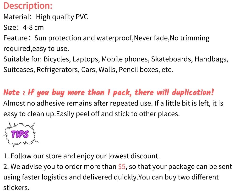 500Pcs Roll Stickers Cartoon Graffiti PVC Decals for Guitar Speaker Skateboard Laptop Stationery Seal Decoration