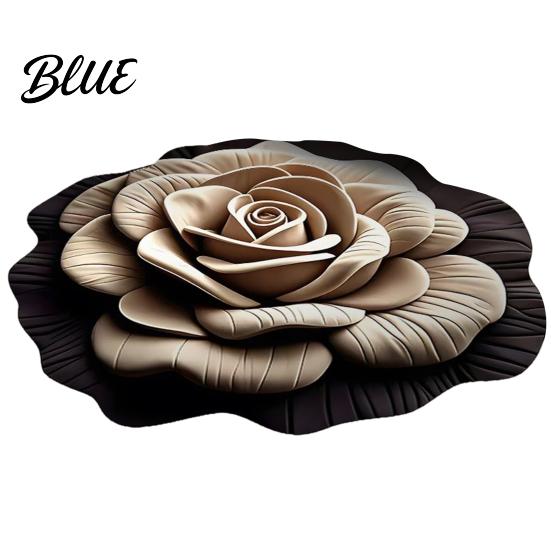 High Simulation Texture Blooming 3D Mat Soft Shaped Floor Carpet Flower Gradient Petal Multi-colored Stamen