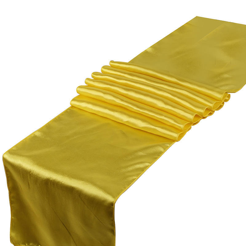 Runner da Tavolo Fasce Elegante Tinta Unita Raso Copritavolo per Casa Matrimonio Banchetto Festa Festival Catering Decorazione Tavolo MYY
