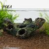 Non-toxic Fish Tank Ornament Decaying Trunk Aquarium Hide, Decorative Betta Hideout, with Multiple Holes Hide And Caves, Resin Log Hideout Cave