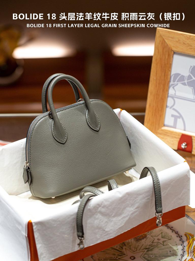 Lagerfeld Bolider 18cm Achseltasche Vollrindleder Halbhandgefertigt Handgenäht Temperaturerhaltungsball Echtes Leder Patchwork Damen Tasche