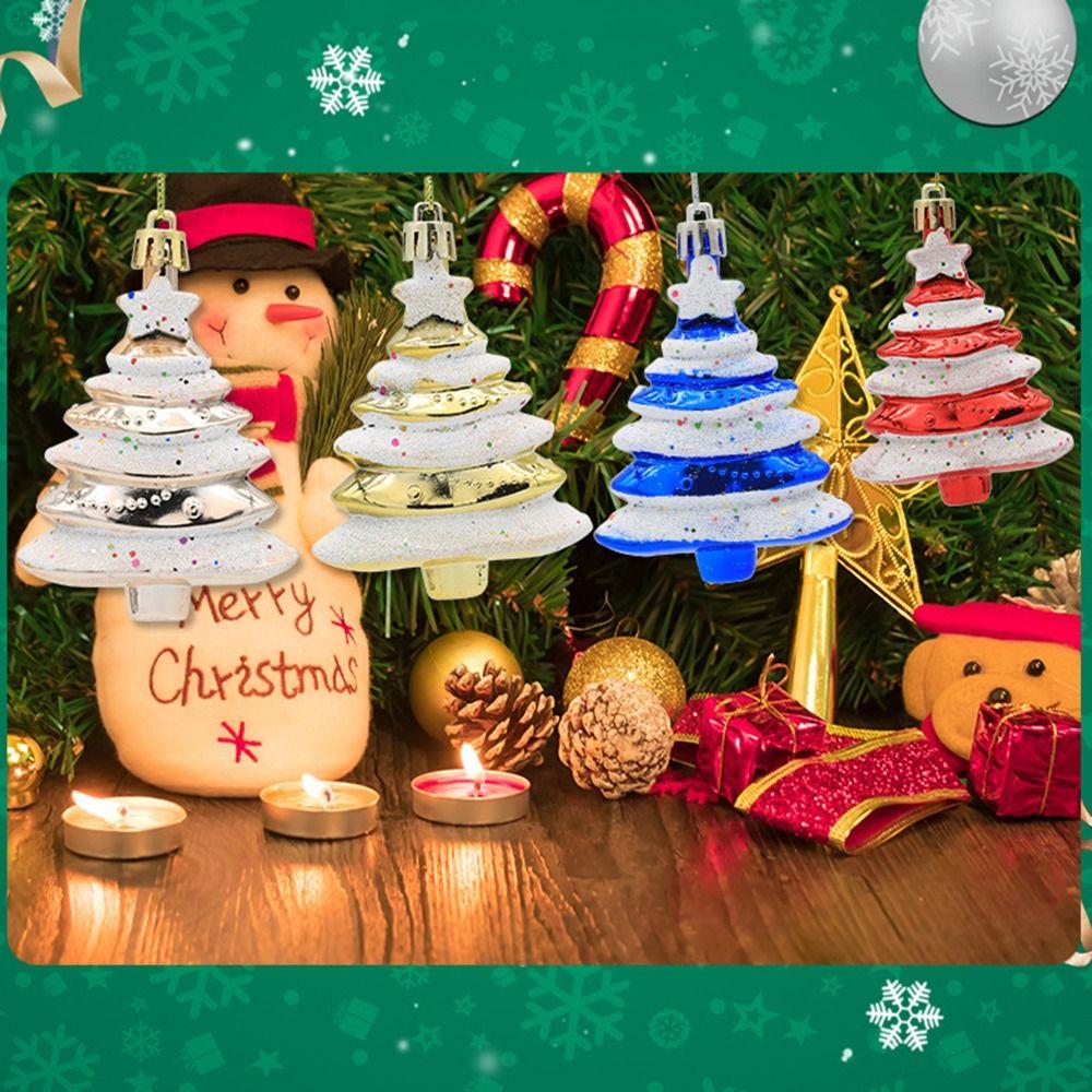 4PCS/Box Colorful Crafts Xmas Decor Christmas Tree Pendant Hanging Decorations Christmas Decoration Fake Candy Canes