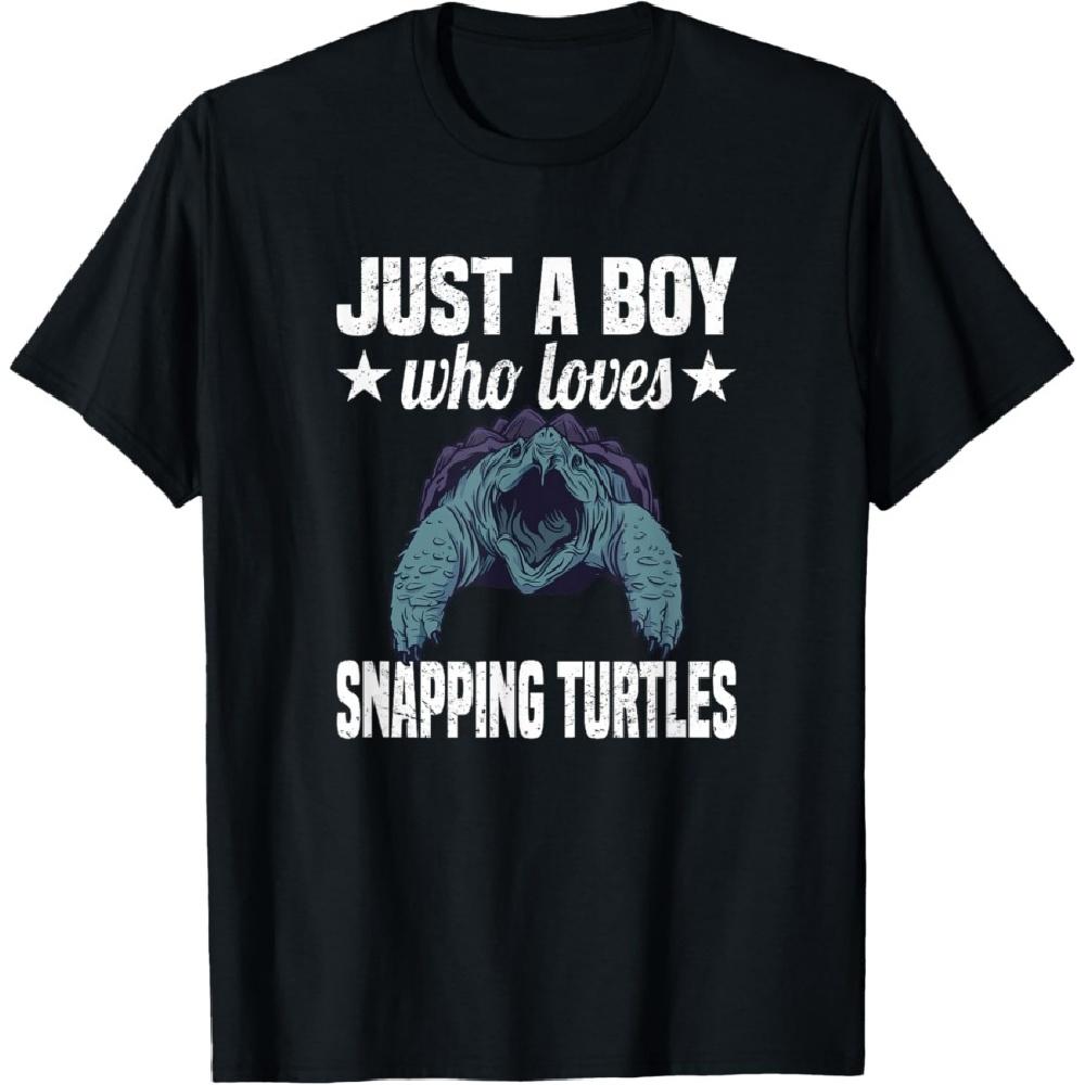 

Alligator Snapping Turtle Boy Father Pet Turtle Reptile Fun T-Shirt S
