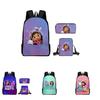 Gabby's Dollhouse Backpack Featuring Stylish Cartoon Design And Adjustable Shoulder Straps For Students