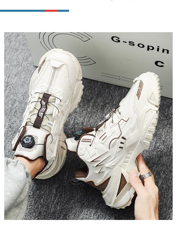 Herren Trendige Rutschfeste Laufschuhe mit Atmungsaktivem Design und Drehknopf zur Höhenverstellung, Geeignet für Jugendliche & Senioren, Frühling/Herbst.