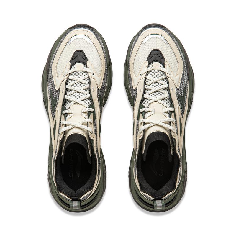 New LiNing CF Tracing Collection Thousand Line Strategy SS Cushioning Rebound Low Top Casual Shoes Men's Black Gray AGLU141-4