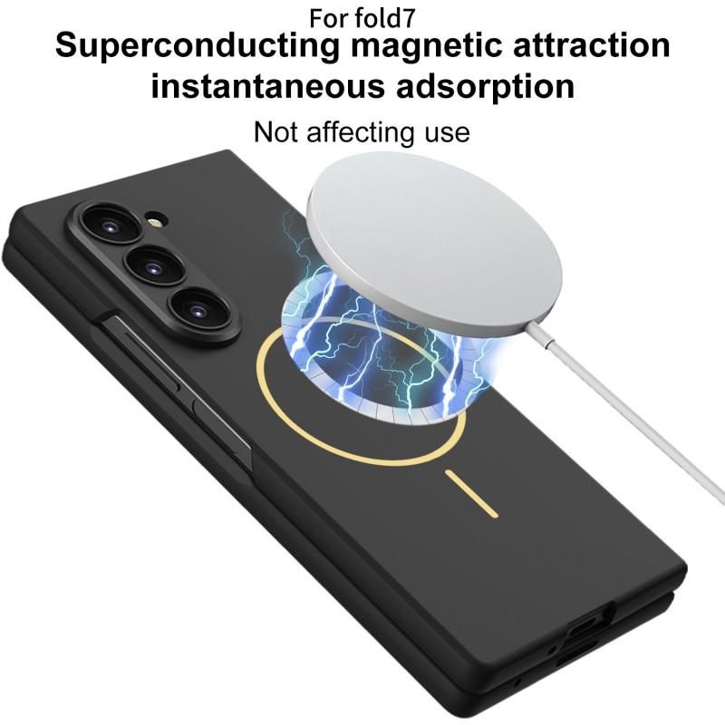 Ultra-Thin Magnetic Flip Cover Galaxy Z Fold7 With Integrated Screen Film PC Material Shockproof Slim Full-Body