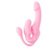 Double-Headed Vibrating Strap-On Dildo - Realistic Thick Penis for Lesbian Couples, AV Sex Toys, Wearable for Outdoor Fun