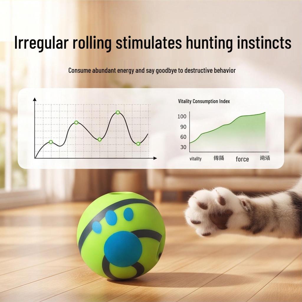 Rolling Sound Ball: Bite-Resistant Self-Entertainment Toy with Silly Smile for Teething Dogs