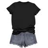 New Women's T-shirt Black Rose Graphic Printed Casual Fashion Short Sleeve T-shirt Soft Comfortable Summer Women Clothing