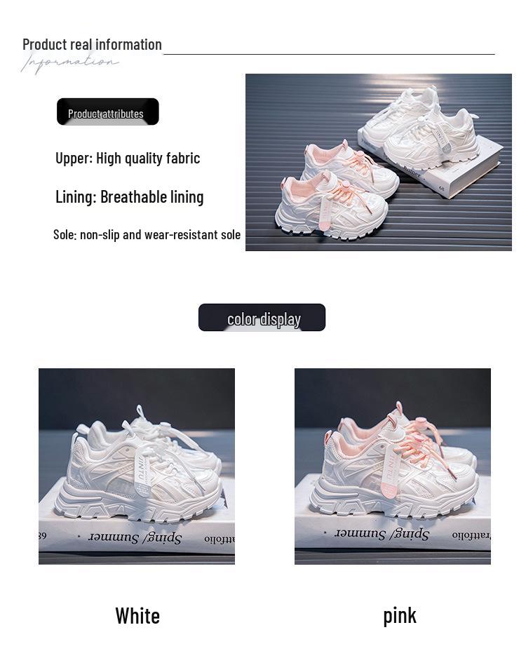 2025 Summer Kids' Breathable White Mesh Sneakers—Lightweight Style for Boys & Girls