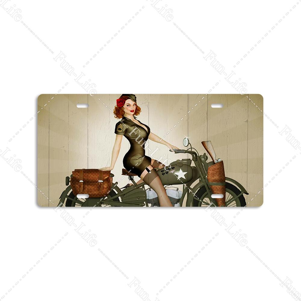 Beauty Vintage Metal Poster Airplane Retro Tinplate Compact Car Tin Signs Board Home Pub Bar Cafe Garage Wall Decor 15x30 cm