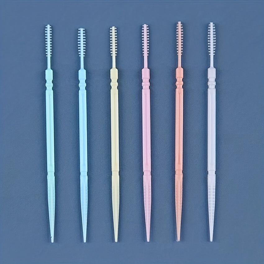 Nové 200 ks/balení oboustranné polypropylenové mezizubní kartáčky - Čisticí tyčinky pro dentální hygienu pro ústní péči
