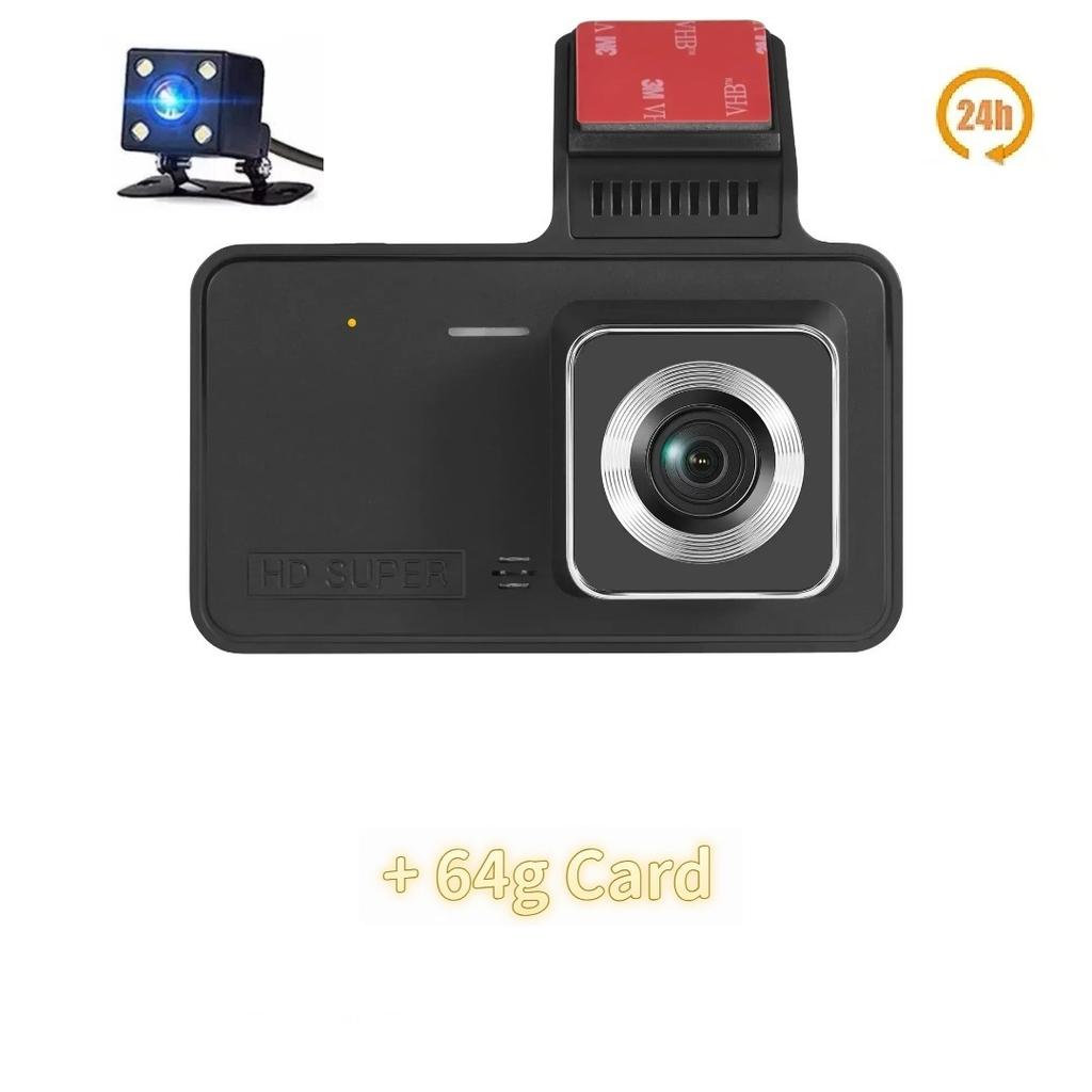 Dash Cam Front and Rear View Camera Video Recorder Dual Lens Car Dvr Cycle Recording Night Vision G-sensor HD 4 Inch Dashcam