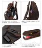 [monolife] Genuine Leather Body Bag for Men and Women, Shoulder Bag, Crossbody Bag, 6 Colors Available (Old Coffee Brown, Natural Leather)