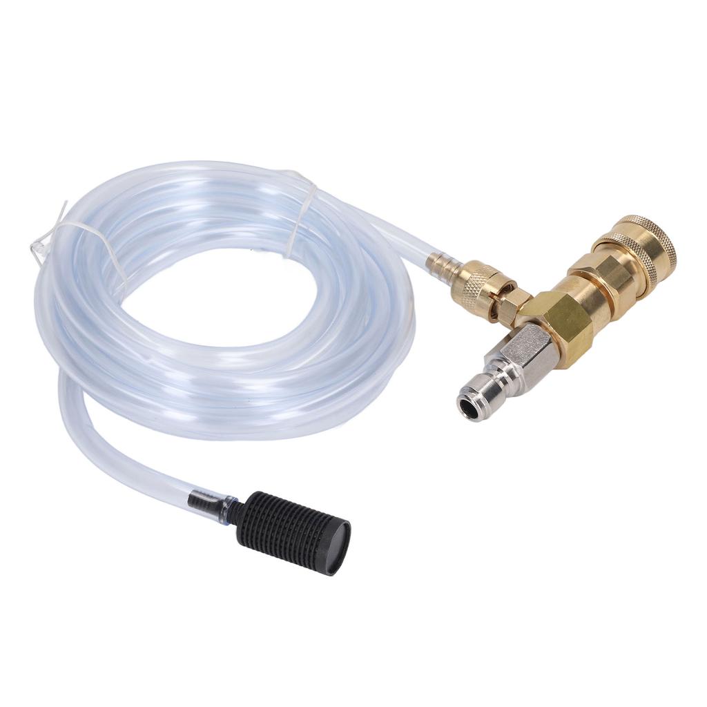 Chemical Injector Brass Stainless Adjustable Downstream Injector with 9.8ft Tube for Pressure Washer 5000PSI