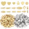 20pcs Stainless Steel Extend Tail Chain Charms Tag Gold Steel Color Multi-style Pendant for DIY Necklace Bracelet Jewelry Making