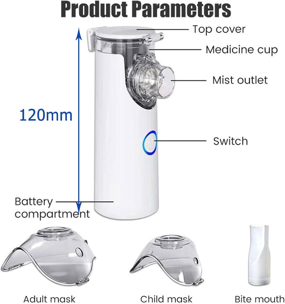 Inhalers, Portable Nebulizers, Children's and Adult Inhalers, Ultra-light and Ultra-quiet, Suitable for Both Outdoor and Home Use