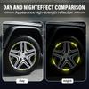 Car Wheel Hub Reflective Stickers Tire Rim Luminous Accessories For Hyundai Tucson Solaris I30 Creta Ix35 I40 Veloster Santafe