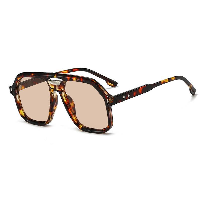 Arrow rice nails double beam large frame pilot sunglasses new fashion sunglasses big face European and American sun