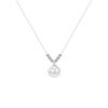 S925 Sterling Silver Shijia Single Pearl Necklace Women's Spring and Summer Round High-end Clavicle Chain Does Not Fade