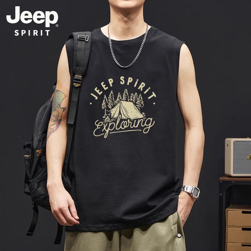 Мужской летний дышащий повседневный жилет JEEP SPIRIT из чистого хлопка XL