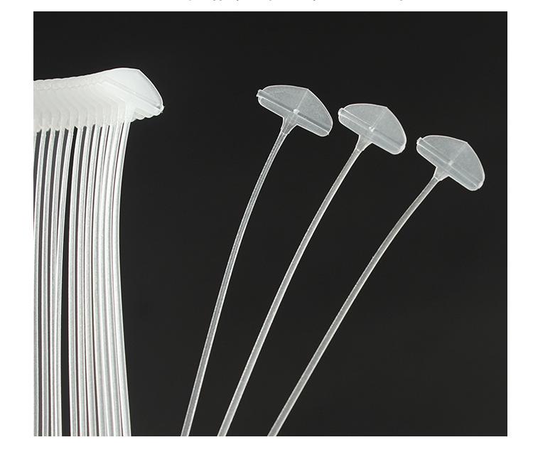 Transparent Fan-Shaped Tag Line with Leaf Fine Glue Needle for Clothing Labels