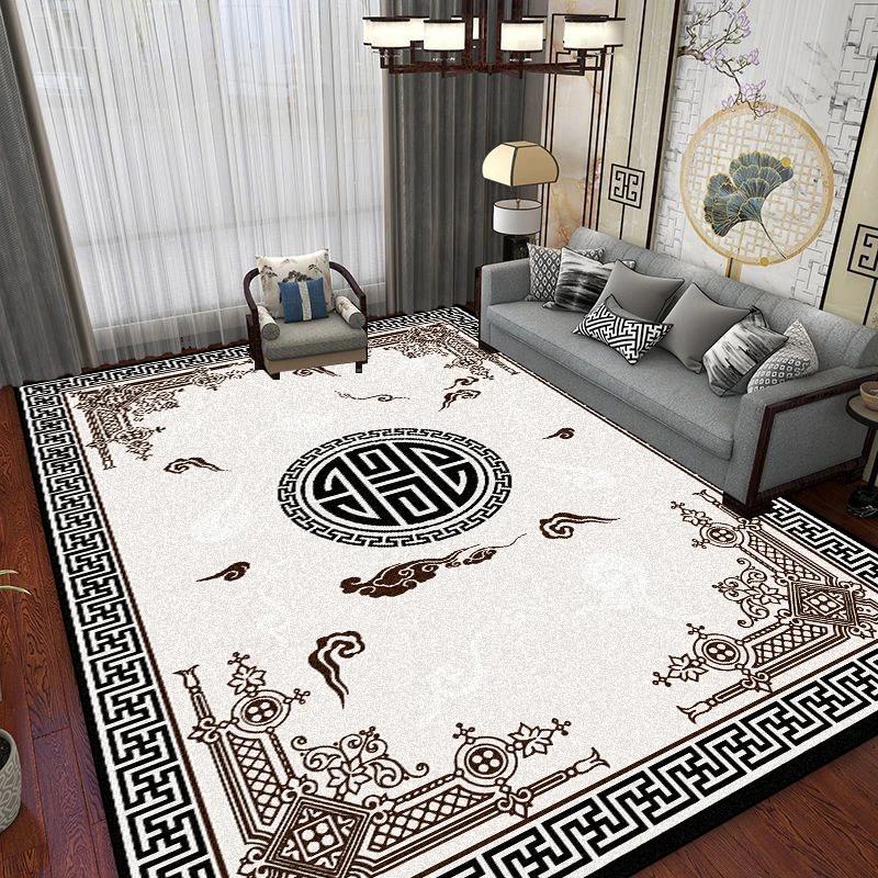 Luxury Chinese Style Large Living Room Rugs Coffee Tables Carpets for Bed Room Decor Non-slip Washable Floor Mats Entry Doormat