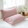 1 PC 100% Cotton Pillowcase Set with Side Snaps, Non-Slip Jacquard Pillow Covers for Standard & Memory Foam Pillows - 50x75cm