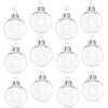 12 Pcs Clear Iridescent Glass Baubles Balls Christmas Tree Ornament DIY Decoration Hanging Pendant
