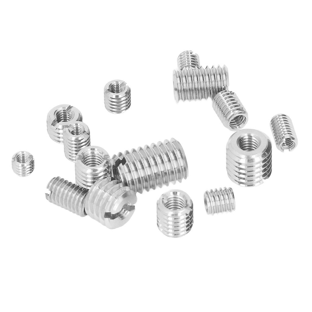 75PCS Threaded Insert Stainless Steel Silver Wear Resistant M3 M4 M5 Internal Thread Nut Kit