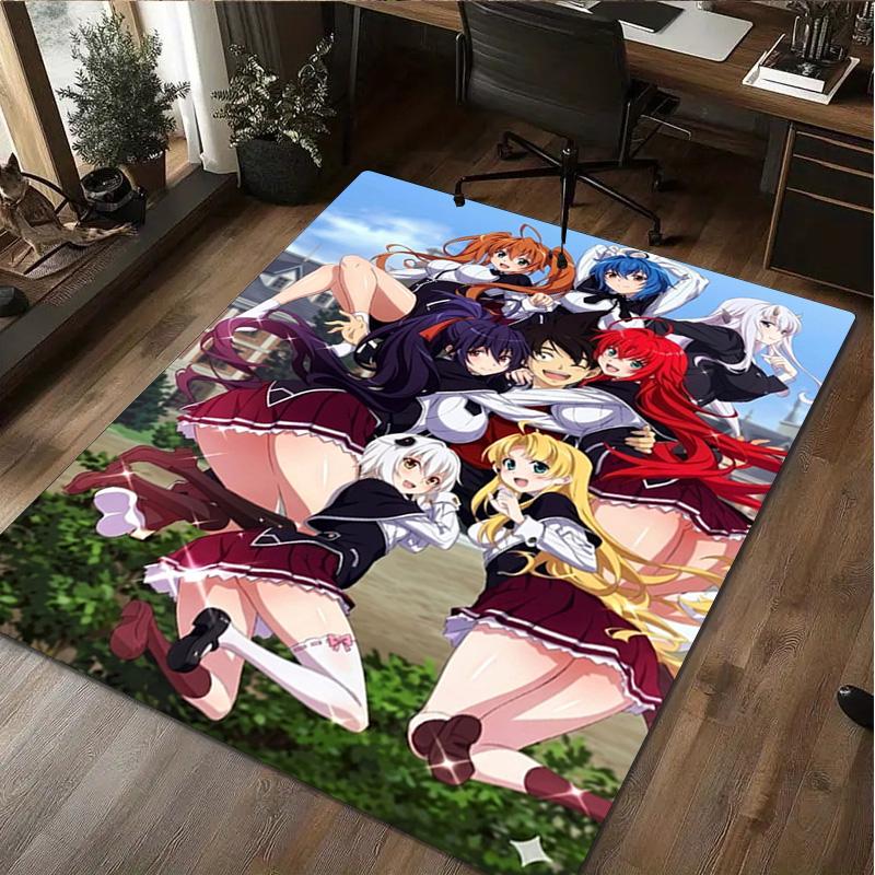 High School Dxd Carpet Office Decorative Carpet For Living Room Bedroom Door Mat Floor Rug Computer Chair Area Rug
