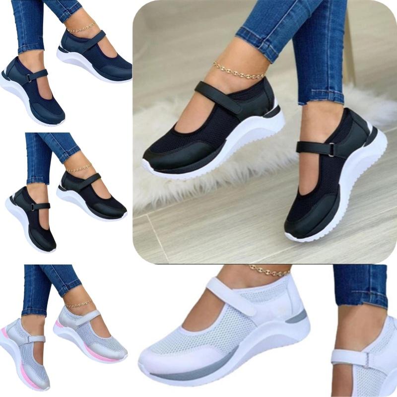 Trendy Hollow Out Women's Shoes With Magic Stickers And Thick Soles