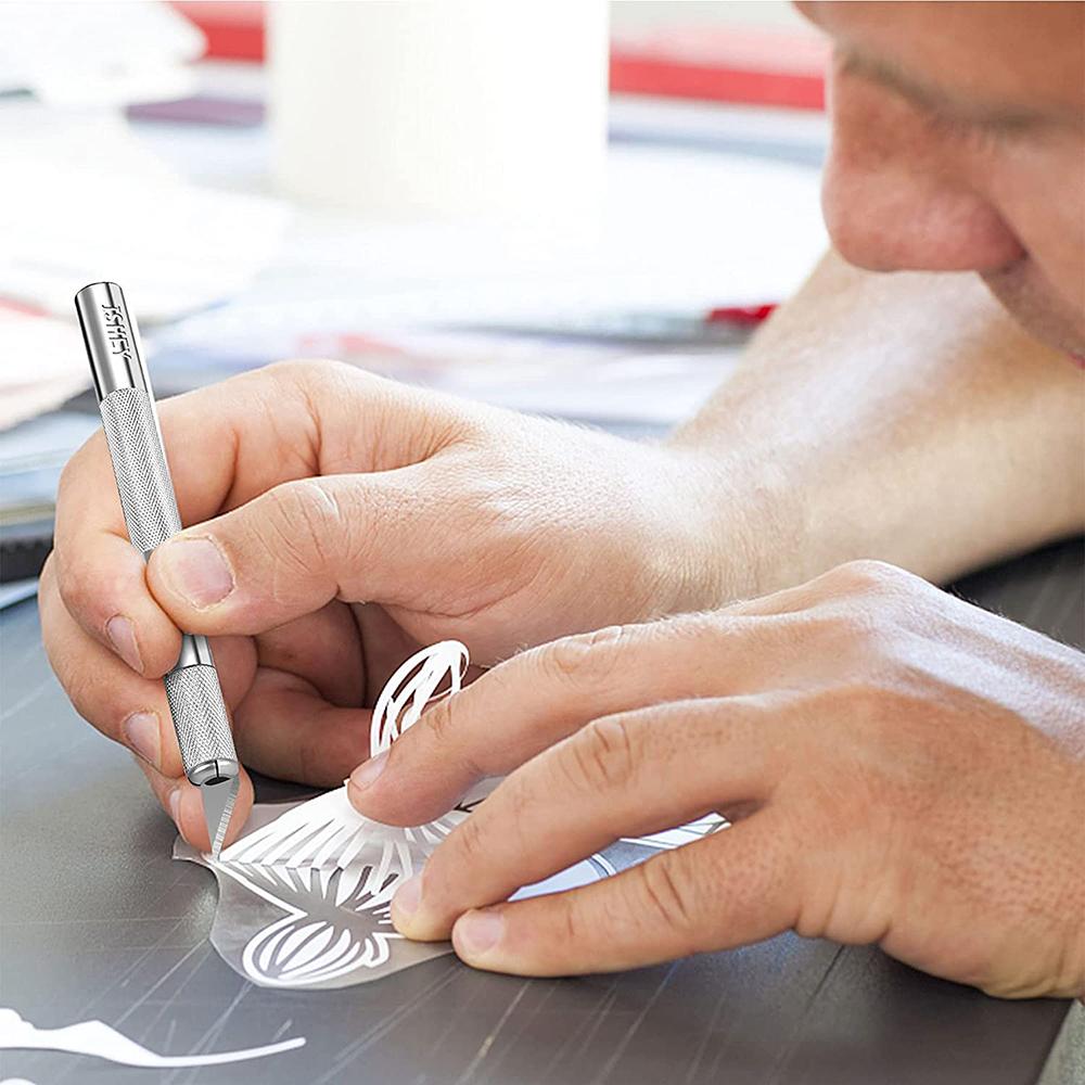 50Pcs Hobby Knife Blades #11 Precision Knife Replacement Blades Cutting Tool for Art Craft Scrapbooking Carving Knife Blades