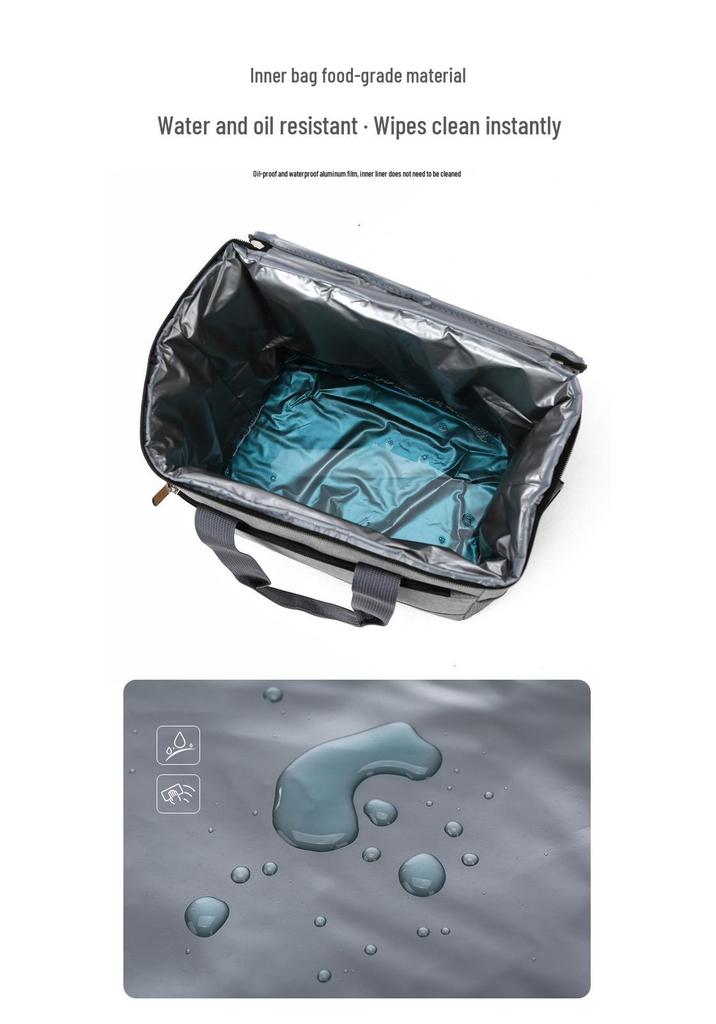 33L Insulated Picnic Bag: Waterproof, Thickened Aluminum Foil, Single Shoulder Crossbody, Outdoor Lunch Carrier