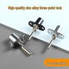 Three-Linkage Office Desk Drawer Lock Cylinder with Interlocking Rod