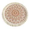 Yousheng Vintage Round Coasters, Pastoral Cotton Linen Placemats, Soft Jute Tassels Drink Mats, Handwoven Table Pads Mats Accessories