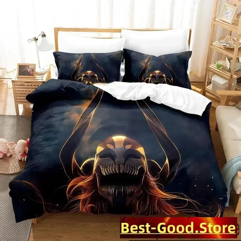 Anime Bleach Kurosaki Ichigo Bedding Set Printed Bed Set With Pillowcase Bed Duvet Cover Soft Queen King Size Bedclothes Home