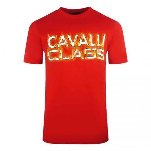 Cavalli Class Unisex Adult Flaming Logo T-Shirt