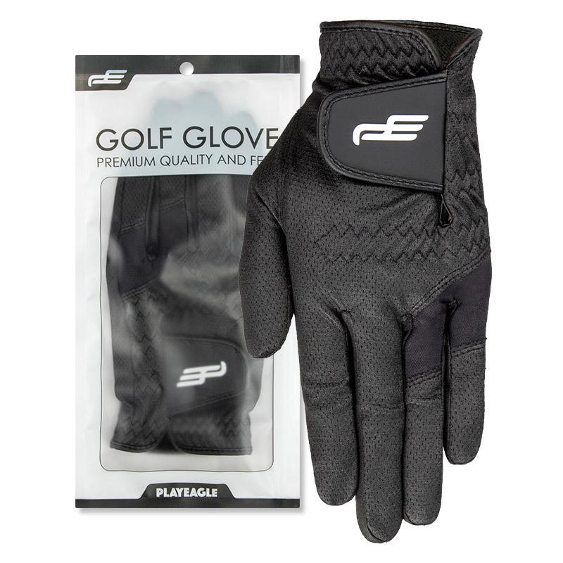 PLAYEAGLE Men s Black Breathable Left-Hand Golf Gloves, Size 23-29, Anti-slip Nano Fabric Left Hand #29