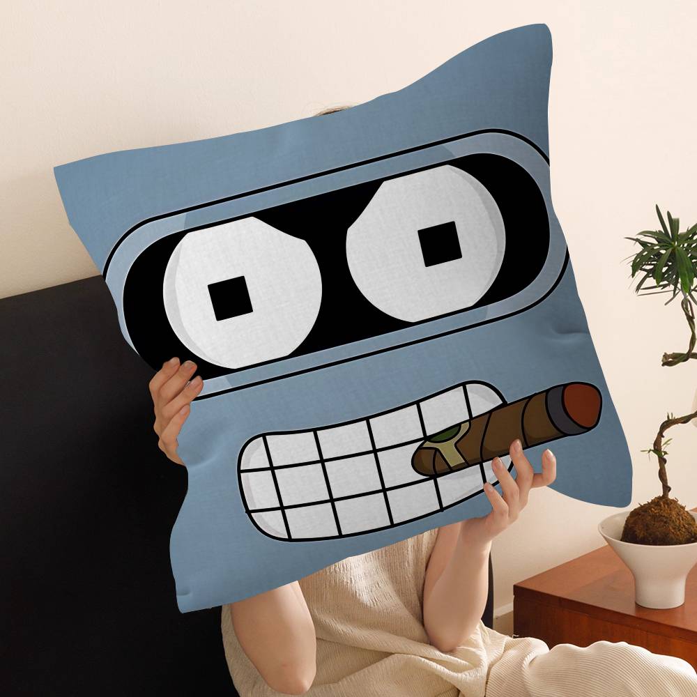 Cartoon F-Futuramas Personalized Picture Text Home Decorative Pillows Household Gifts 45X45Cm