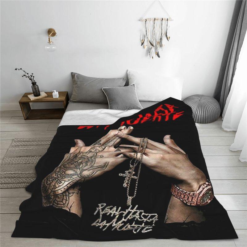 Custom Ultra-Soft Fleece Anuel AA Real Hasta La Muerte Throw Blanket Warm Flannel Blankets for Bed Car Sofa Quilt