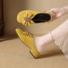 Módní dámské ploché pantofle semišové trendy mule boty nové slingback sandály 2025 letní ležérní žabky dámské slides sandalias de mujer