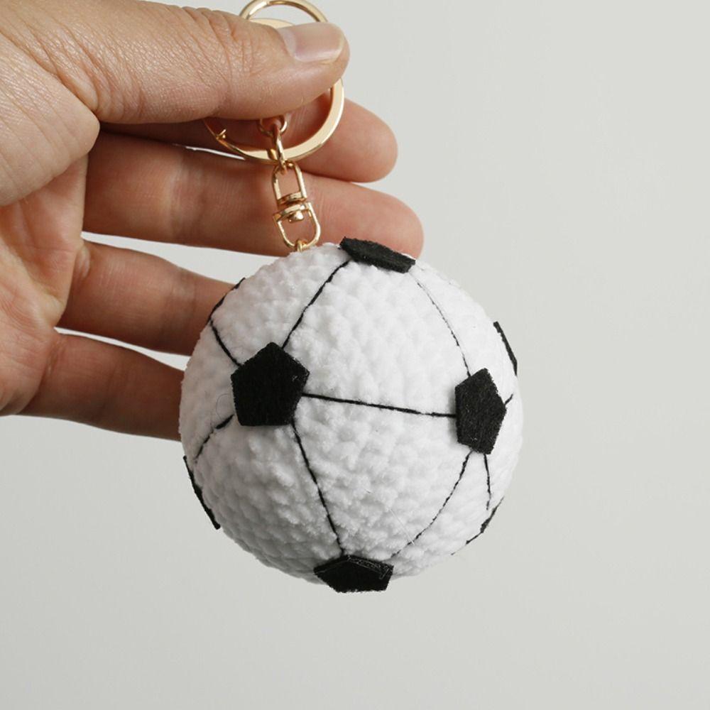 Billiards Rugby Knitting Basketball Keychain Handmaking Sport Ball Pendant Backpack