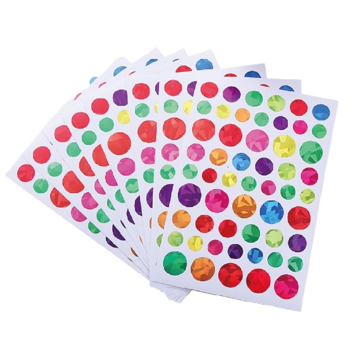 960/1080/1380Pcs Sparkling Heart Star Sticker for Scrapbooking Children Reward Sticker Wrapping Sticker for Packaging