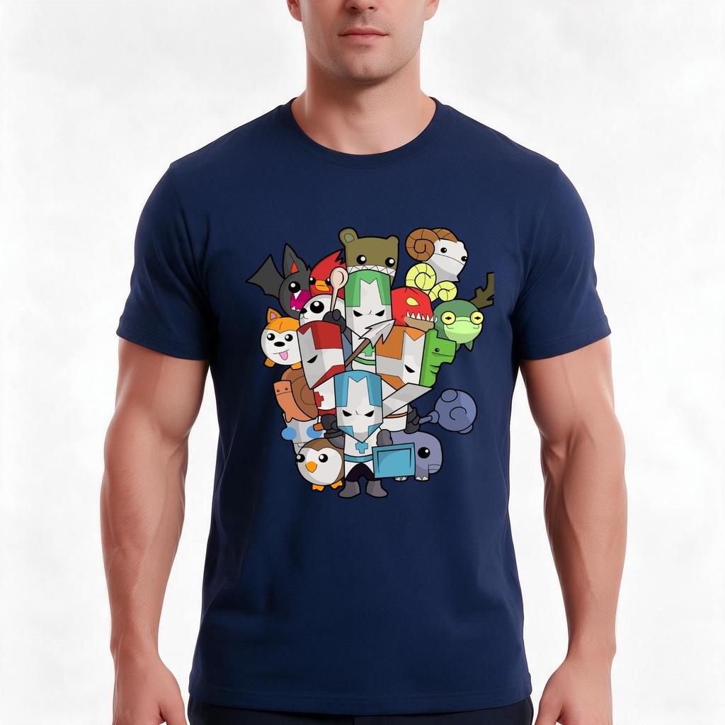 Castle Crasher All Knight Tshirt Summer Casual Cotton Tee Oversized Streetwear Tops Vintage Graphic Print Unisex Unisex Unisex