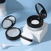 Round With Puff Travel Makeup Jar Loose Powder Pot Plastic Cosmetic Container Empty Powder Case